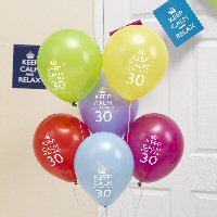Our Keep Calm and Party On balloons age 30