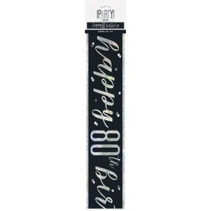 New Glitz Black Birthday Banner