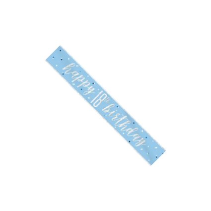 New Glitz Blue Birthday Banner