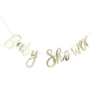 Gold Foiled Baby Shower Bunting
