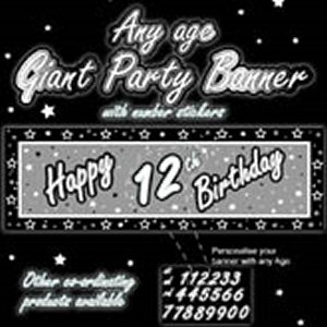 Add an age banner in black and silver