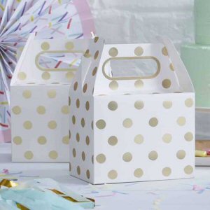 Gold Spotty Party Boxes