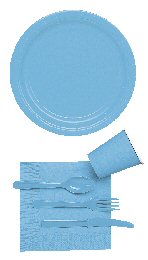 Powder Blue Plain Colour Tableware