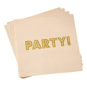 Gold Foiled Party Napkins