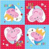 Peppa Pig red Party napkins