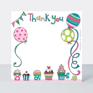 Cake and Balloon Thank You Cards  by Rachel Ellen