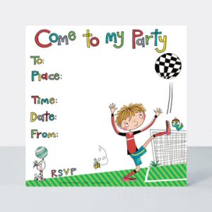 Come to my party Footballer Invites