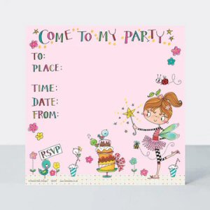 Fairy and Cake Party Invitations