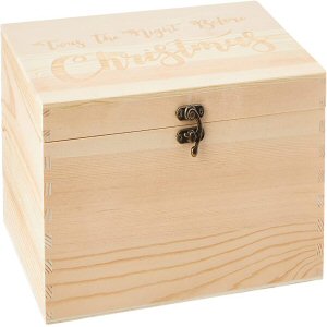Ginger Ray Wooden Christmas Eve Engraved Box Keepsake Present
