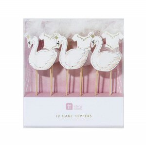 We heart Swans Cake Toppers