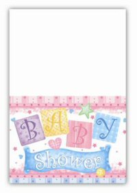 Baby shower party tablecover