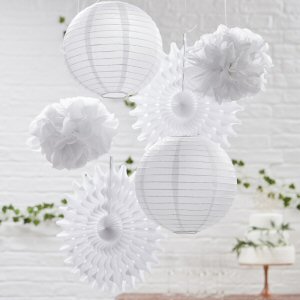 Assorted White Hanging Decorations