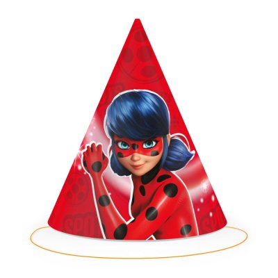 Miraculous Lady Bug Party Cone Hats