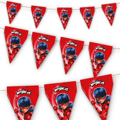 Miraculous Lady Bug Party Pennant Banner