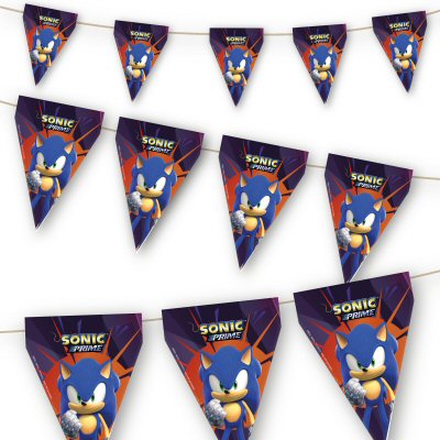 Sonic Prime Party Flag Bunting