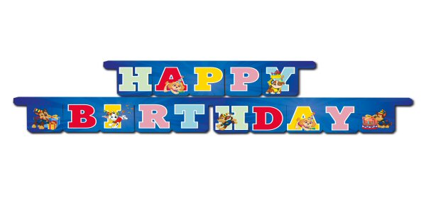 Paw Patrol Party Happy Birthday Banner