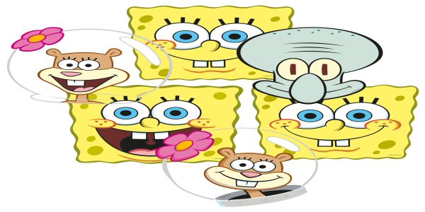 SpongeBob SquarePants Party Cardboard Face Masks