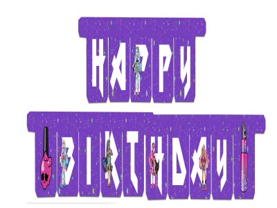 New Monster High Party Happy Birthday Banner