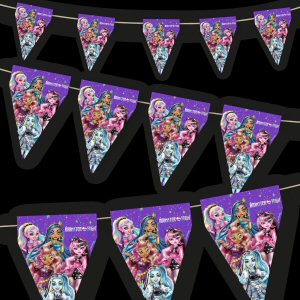 New Monster High Party Pennant Banner