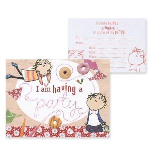 Charlie and Lola Party Invitations with Envelopes