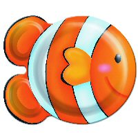 Clownfish Party supplies shaped party plates