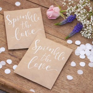 Rustic Country  Sprinkle the Love Tissue Paper Confetti Pouch