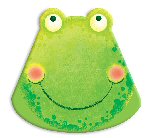 Miss Party's frog party shaped hats