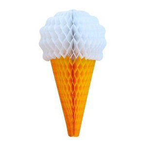 White Honeycomb Ice Cream Cone