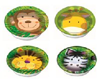 Jungle party shaped bowls 8 assorted