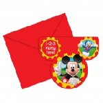 Mickey Mouse clubhouse party shaped invites
