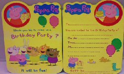 Peppa Pig red invites