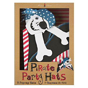 Pirate party hats with elasticated chin strap