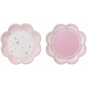 Talking Tables Pink Party Flower Shaped Disposable Plates