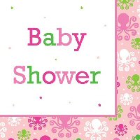 Preppy Girl baby shower party napkins