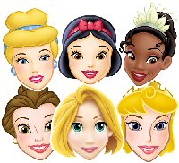 Disney Princesses party pack of masks 
