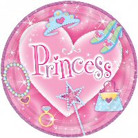 Princess sparkle party supplies prismatic plates 17cm