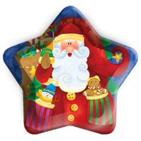 Santa's star shaped party plates