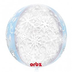 Frozen Snowflake Orbz Foil Balloon