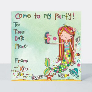 Mermaid Party Invitations by Rachel Ellen