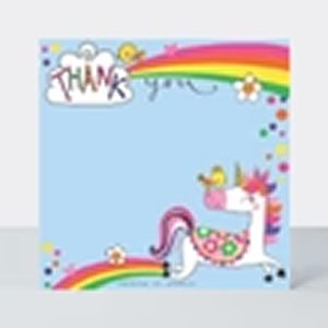 Unicorn Party Sparkling Thank You Cards