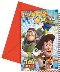 Toy Story Star Power Party Invitations and Envelopes